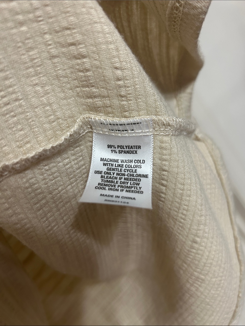 Wonderly Light Sand Ruffle Short Sleeve Top Tan Lightweight Relaxed Fit Comfy L - Picture 5 of 7